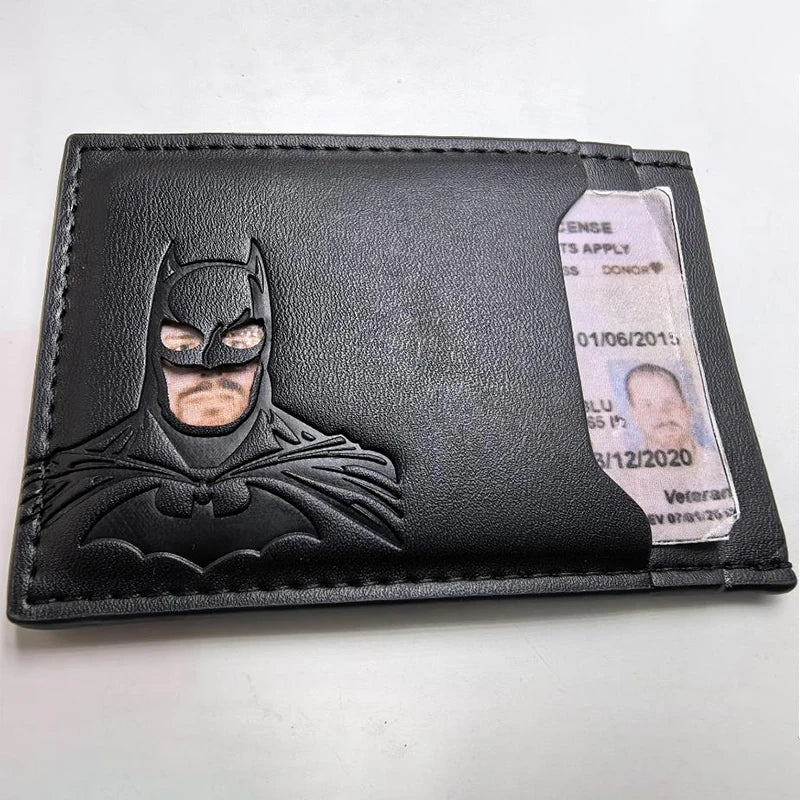 Bat Wallet Personalized Superhero Mask Card Holder Bat ID Heroic Wallet Gift