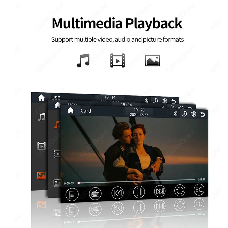 In - car wireless Carplay smart screen Universal multimedia player Portable touch screen with Auto reversing camera