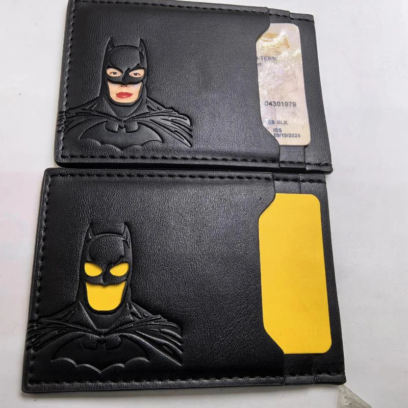 Bat Wallet Personalized Superhero Mask Card Holder Bat ID Heroic Wallet Gift