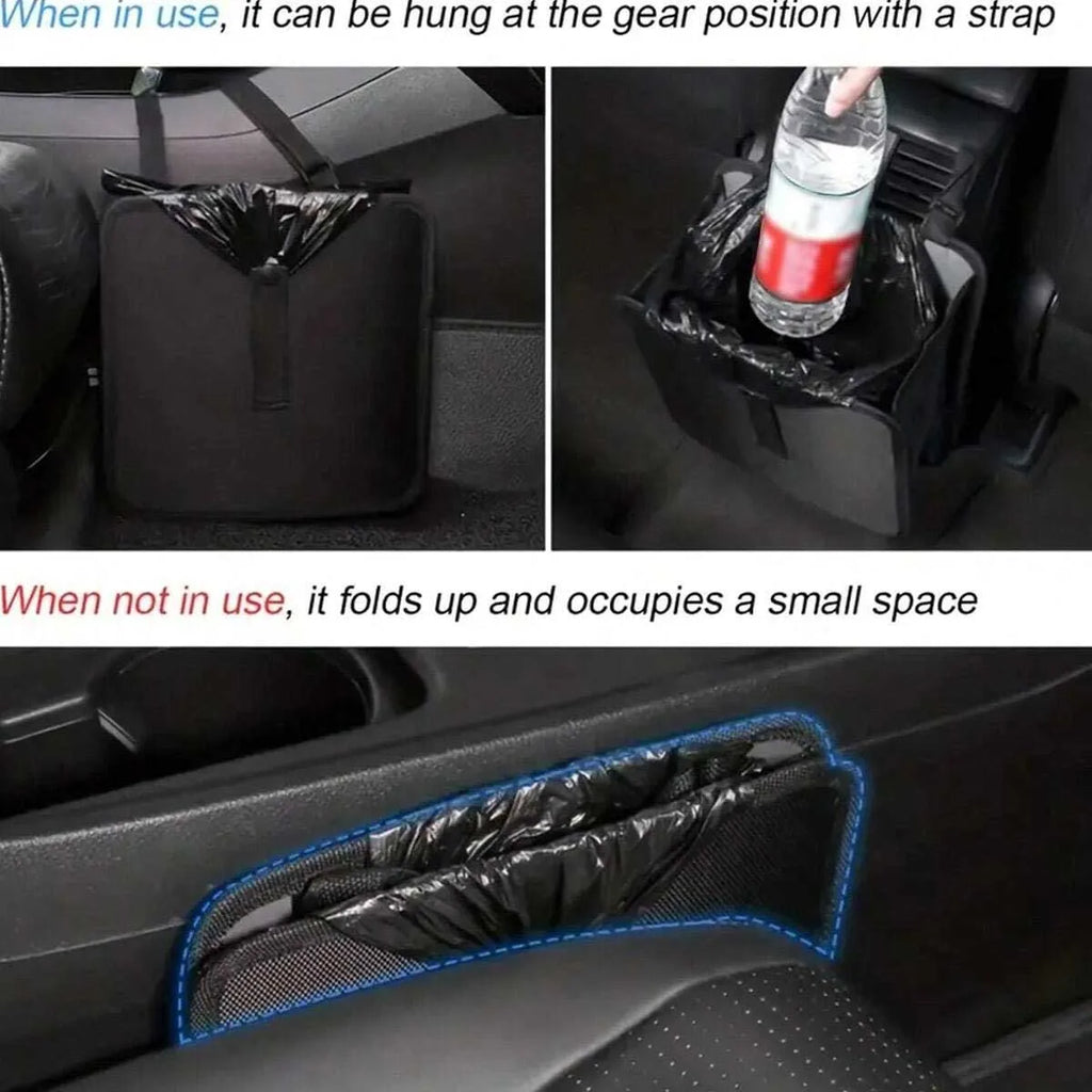 Large Capacity Collapsible Car Trash Can - Waterproof and leakproof hanging storage bag for cars, SUVs, trucks, minivans