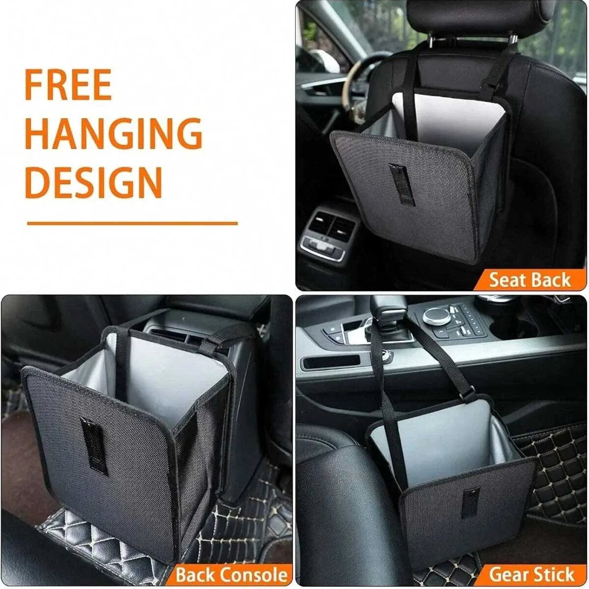 Large Capacity Collapsible Car Trash Can - Waterproof and leakproof hanging storage bag for cars, SUVs, trucks, minivans