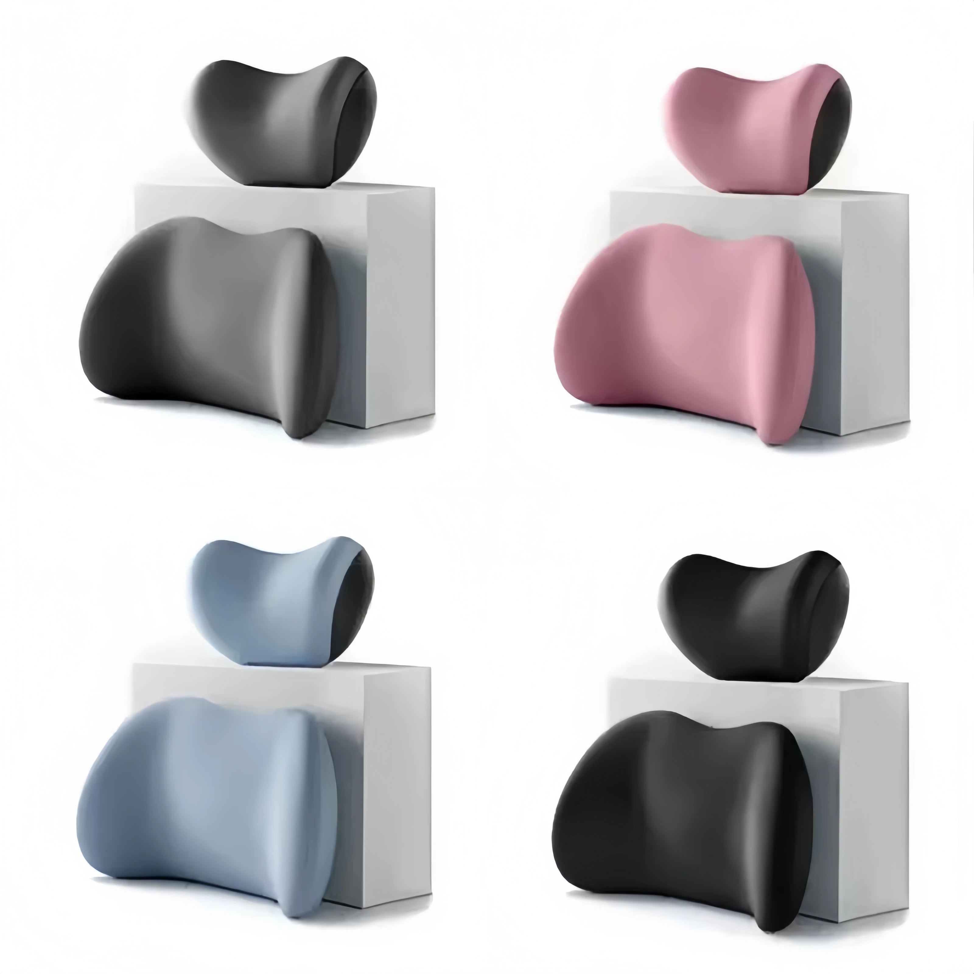 Car Headrest/Lumbar Support Car Neck Pillow Waist Cushion Driver Seat Backrest Car Cushion Driving Lumbar Support Waist Support